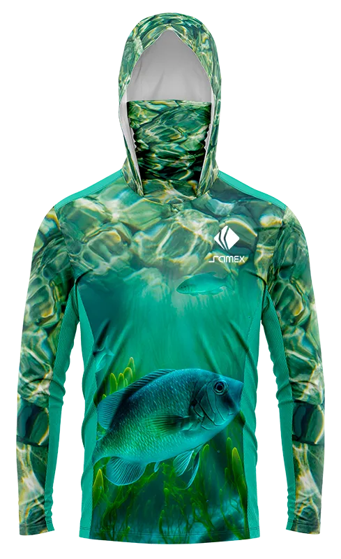 POLERON PESCA AQUA TURQUESA - PESCES NADANDO cod: 0052 .