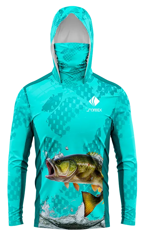 POLERON PESCA TURQUESA PEZ SALTANDO cod: 0063 .