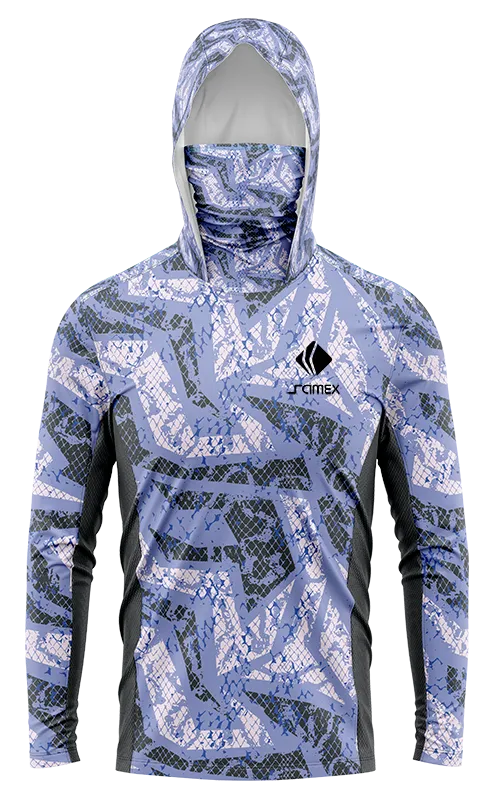 POLERON PESCA CAMUFLAJE MORADO - NEGRO - BLANCO cod: 0067 .