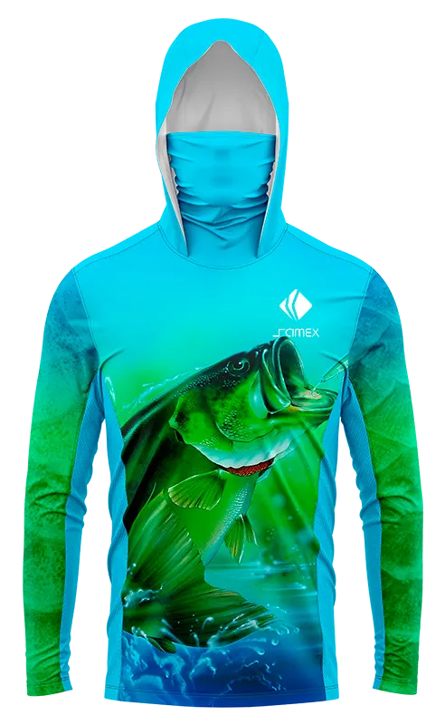 POLERON PESCA VERDE - CELESTE - PEZ SALTANDO cod: 0084 .