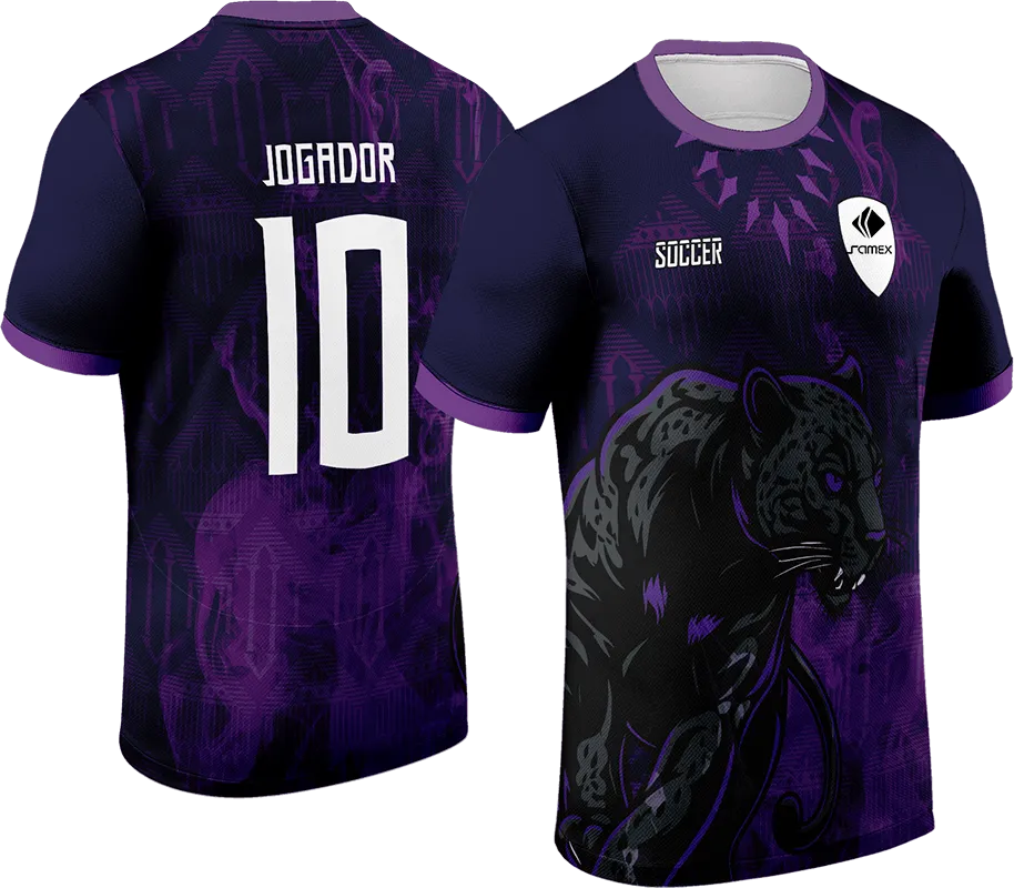 CAMISETA MORADO - PUMA NEGRO cod: 0007 .