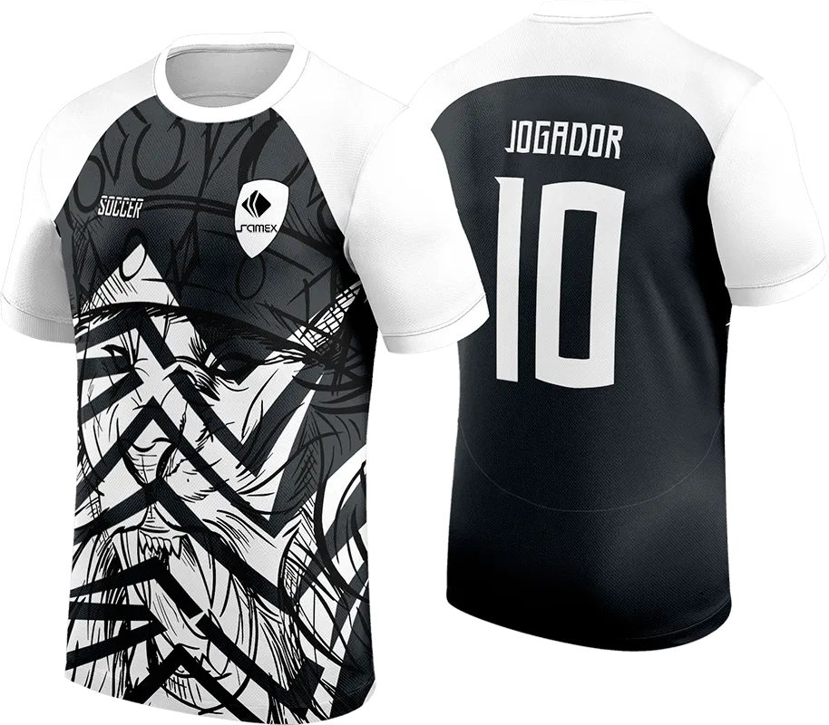 CAMISETA NEGRO - BLANCO - TIGRE NEGRO cod: 0011 .