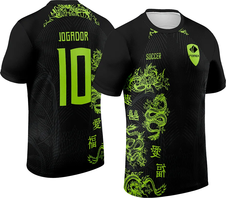 CAMISETA NEGRO - SERPIENTE VERDE cod: 0020 .