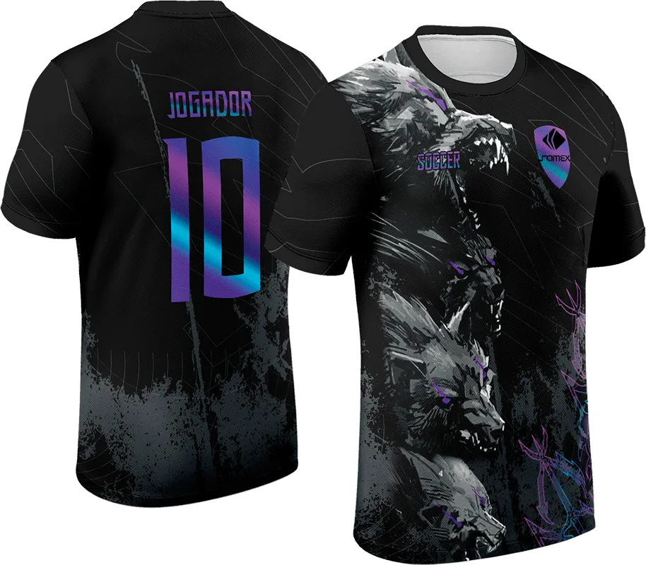 CAMISETA NEGRO - LOBOS GRIS cod: 0021 .