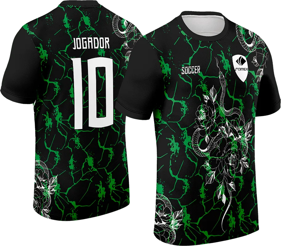 CAMISETA NEGRO - GRUNGE VERDE - SERPIENTE BLANCO cod: 0031 .