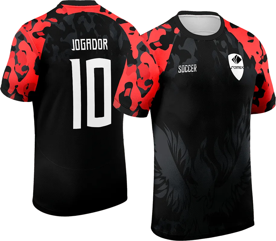 CAMISETA NEGRO - GRUNGE ROJO - AGUILA GRIS cod: 0039 .