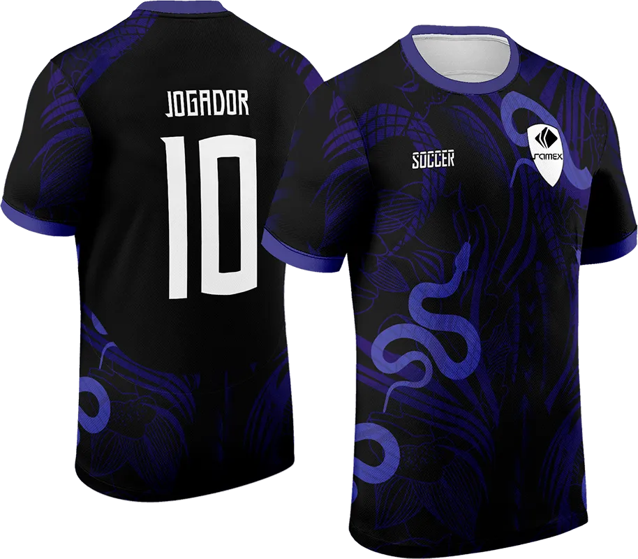 CAMISETA NEGRO - SERPIENTE AZUL cod: 0041 .