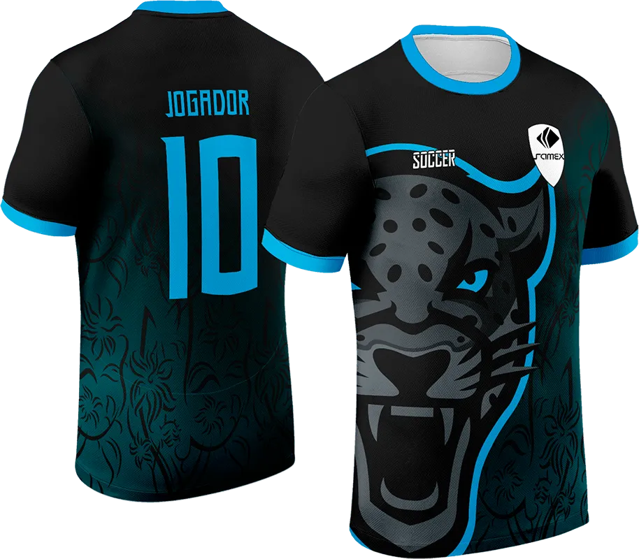 CAMISETA NEGRO DEGRADE TURQUESA - PUMA GRIS cod: 0042 .