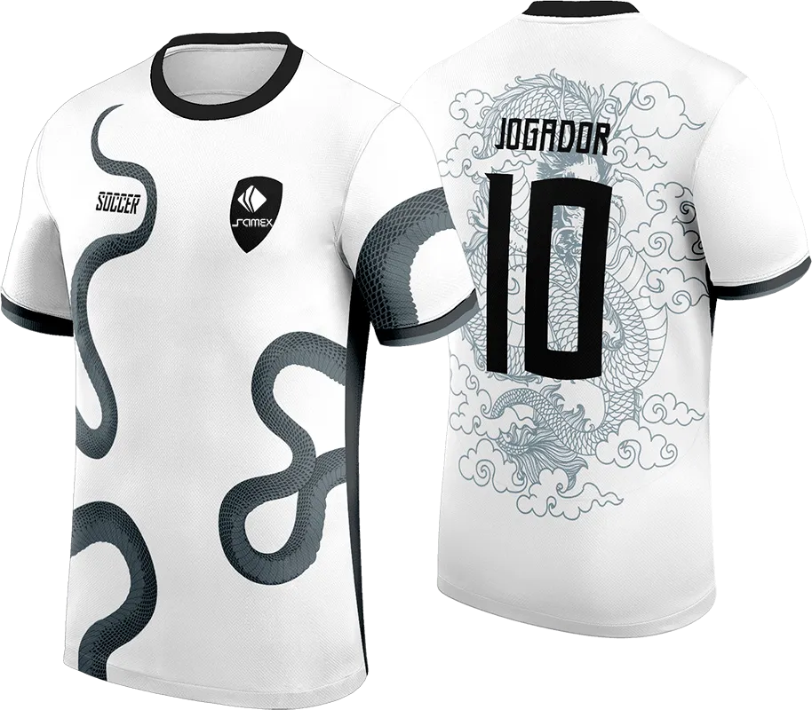 CAMISETA BLANCO - DRAGON GRIS cod: 0047 .