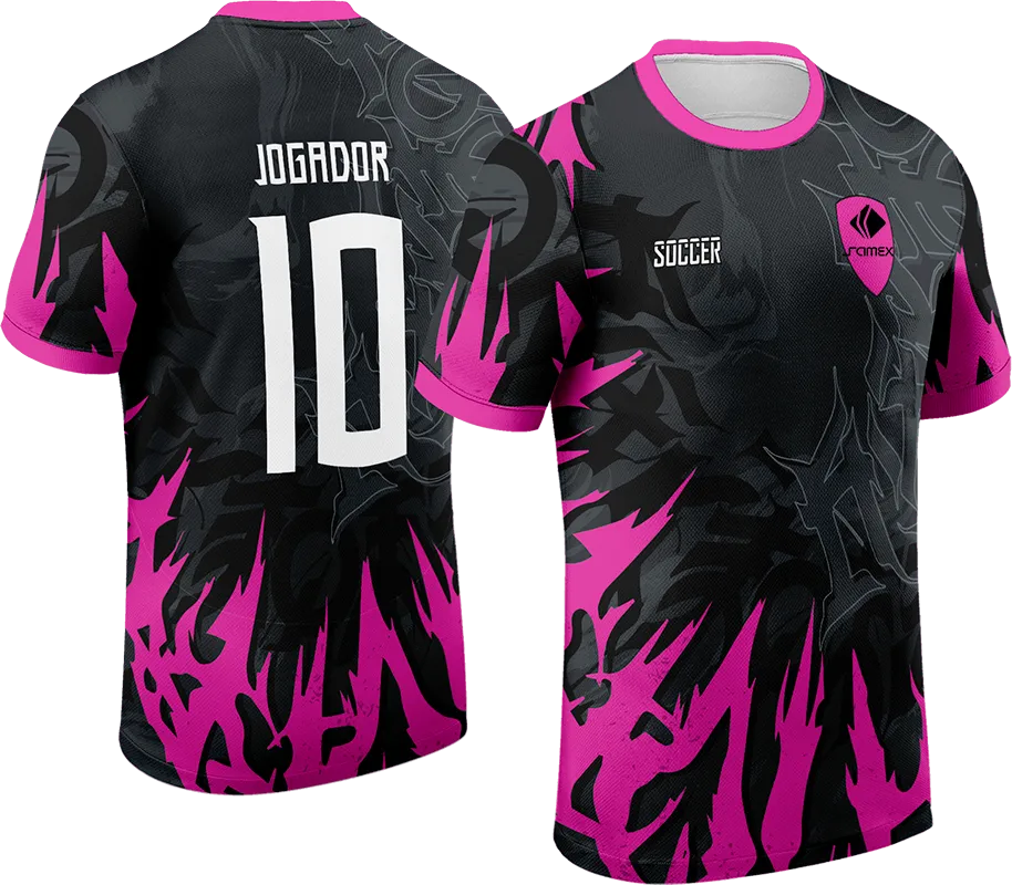 CAMISETA NEGRO - GRUNGE ROSADO cod: 0063 .