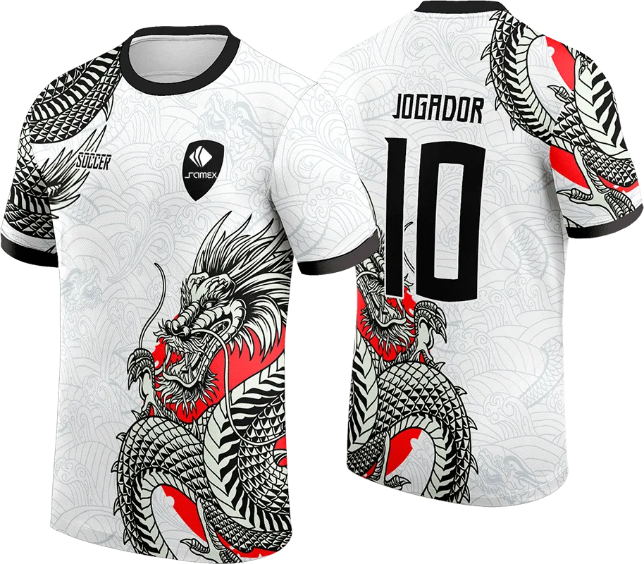CAMISETA BLANCO - DRAGON NEGRO cod: 0068 .