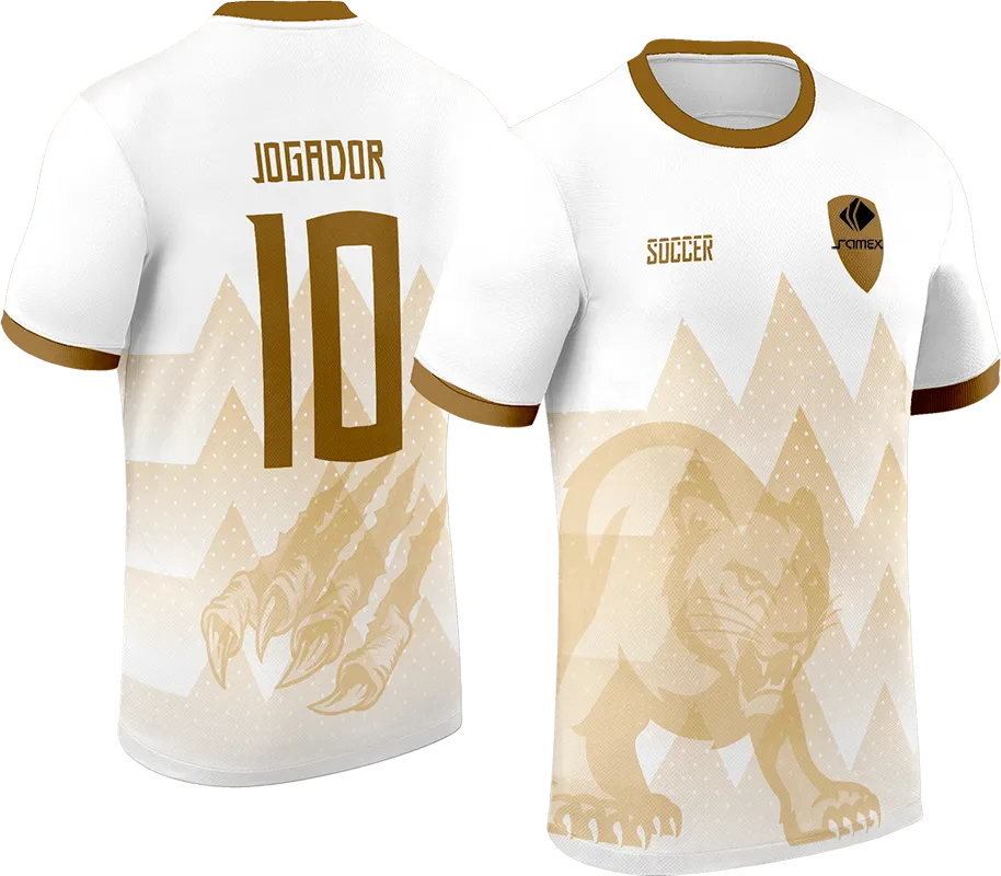 CAMISETA BLANCO - TRIANGULOS Y PUMA BEIGE cod: 0073 .