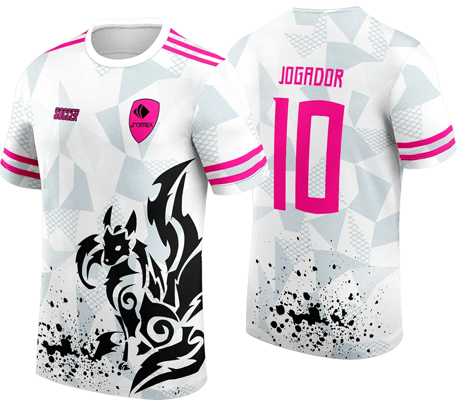 CAMISETA BLANCO - TRIANGULOS GRIS - ZORRO NEGRO cod: 0079 .