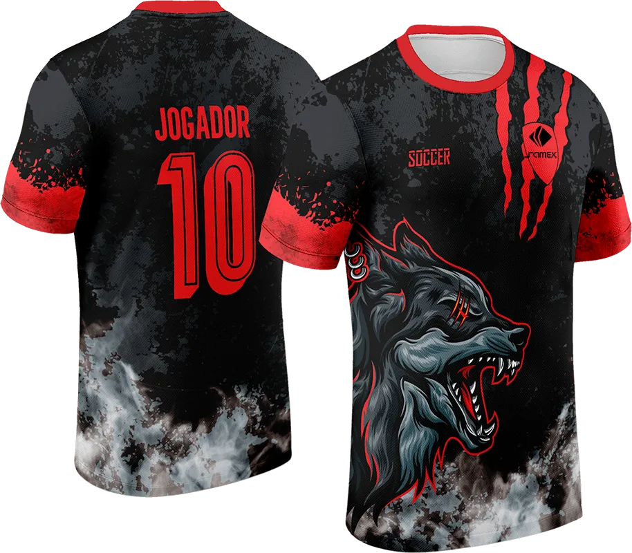 CAMISETA NEGRO - GRUNGE BLANCO Y GRIS - LOBO GRIS cod: 0081 .