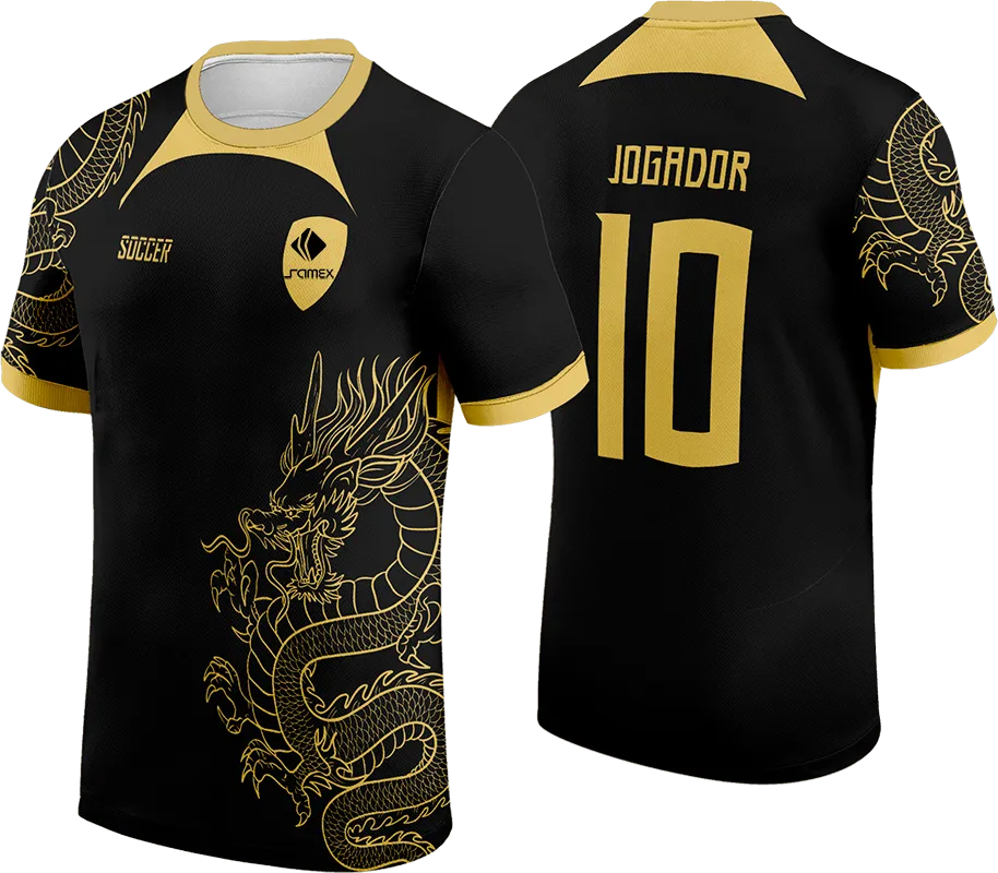 CAMISETA NEGRO - DRAGON AMARILLO cod: 0082 .