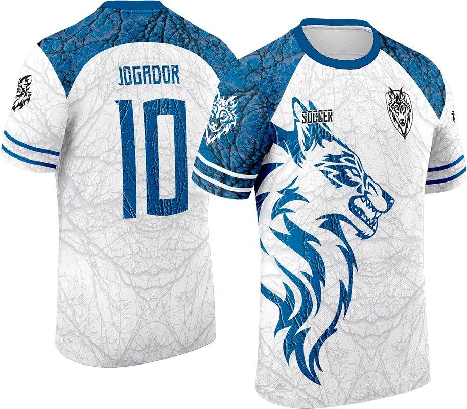 CAMISETA BLANCO - LOBO AZUL cod: 0086 .
