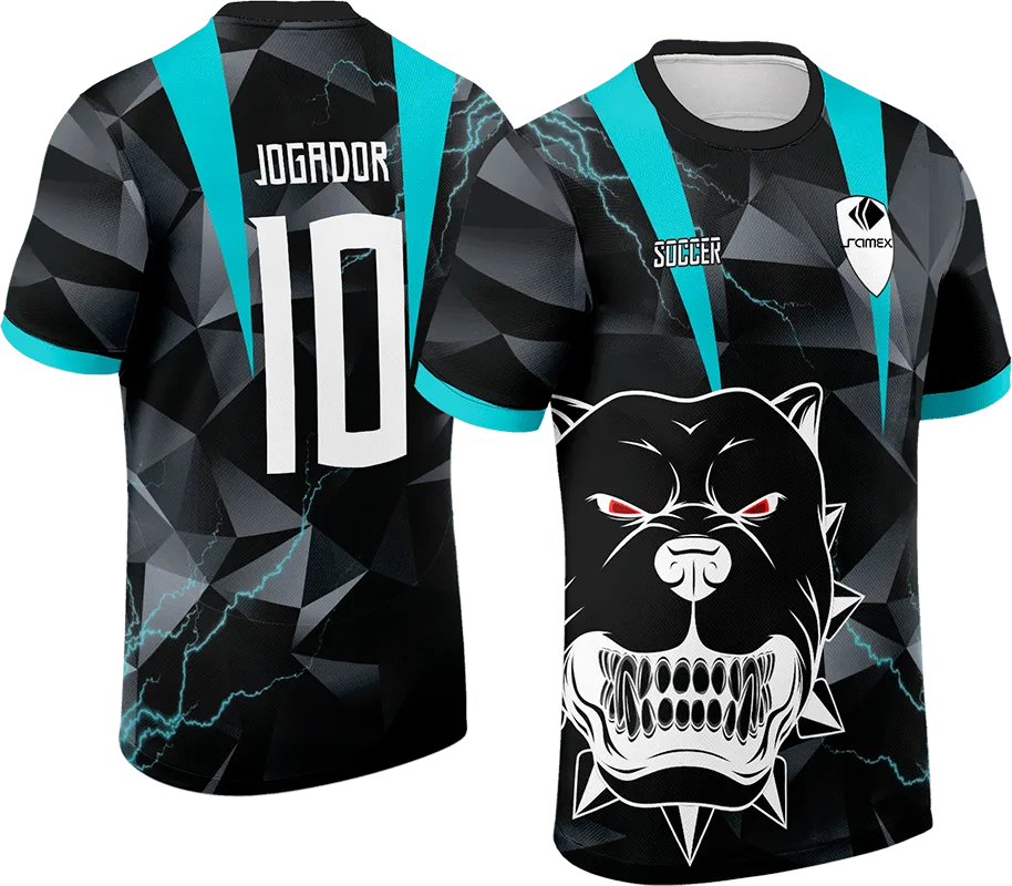 CAMISETA NEGRO - TRIANGULOS GRIS - PIT BULL BLANCO cod: 0092 .