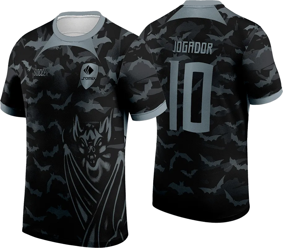 CAMISETA NEGRO - MURCIELAGOS GRIS cod: 0096 .