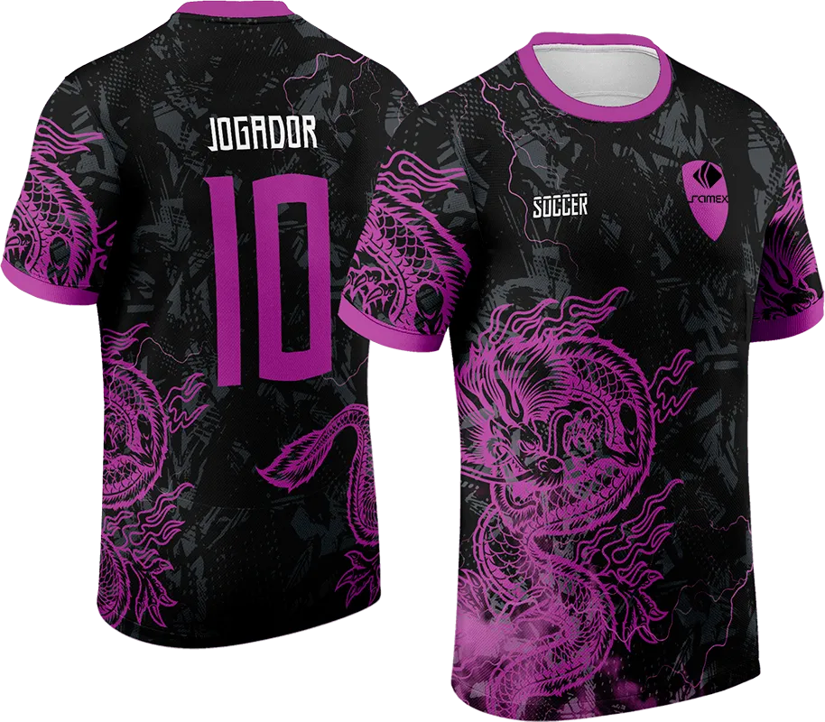 CAMISETA NEGRO - GRUNGE GRIS - DRAGON ROSADO cod: 0097 .