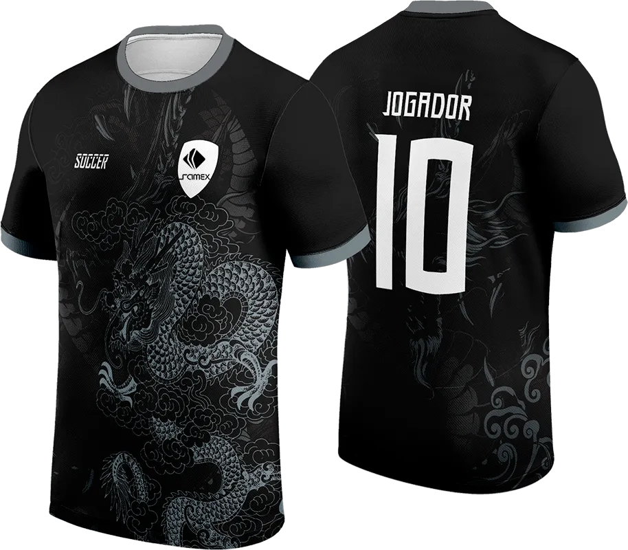 CAMISETA NEGRO - DRAGON GRIS cod: 0099 .