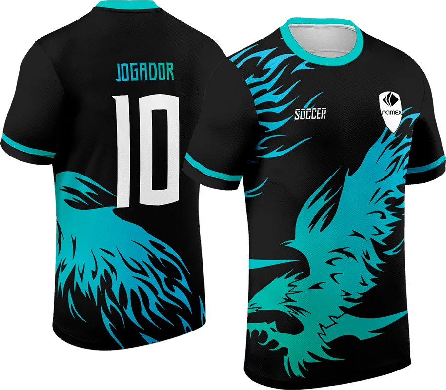 CAMISETA NEGRO - AGUILTURQUESA cod: 0108 .