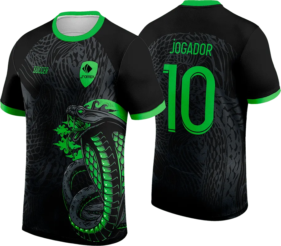 CAMISETA NEGRO - ESCAMAS GRIS - SERPIENTE VERDE cod: 0117 .