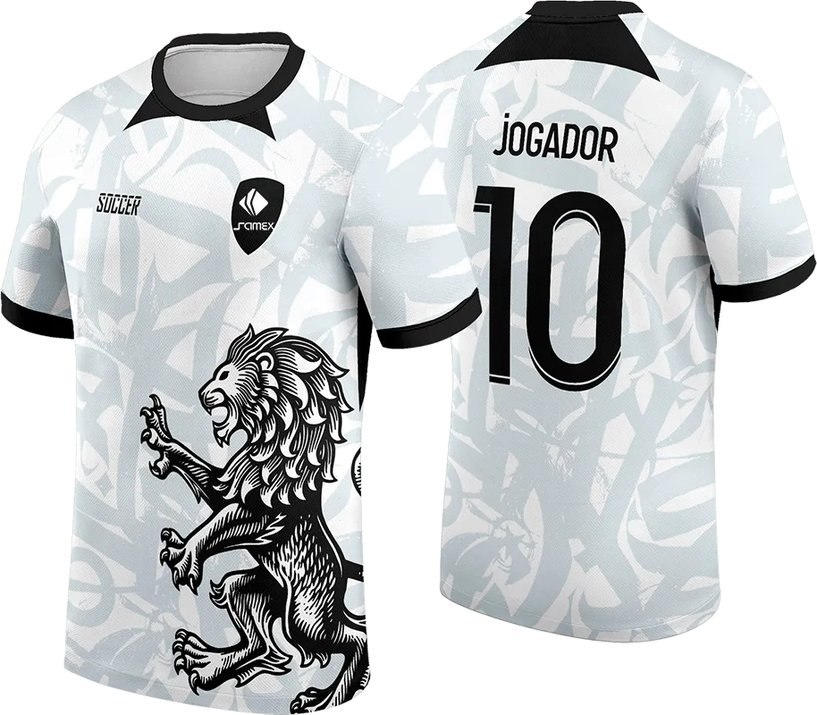 CAMISETA BLANCO - LEON NEGRO cod: 0119 .