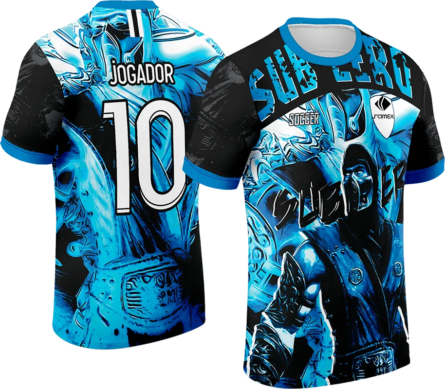 CAMISETA AZUL COMICS SAMURAI cod: 0126 .