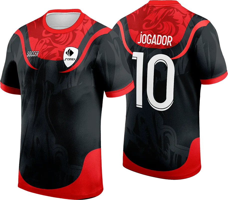 CAMISETA NEGRO CON ROJO - FONDO AGUILA GRIS cod: 0127 .