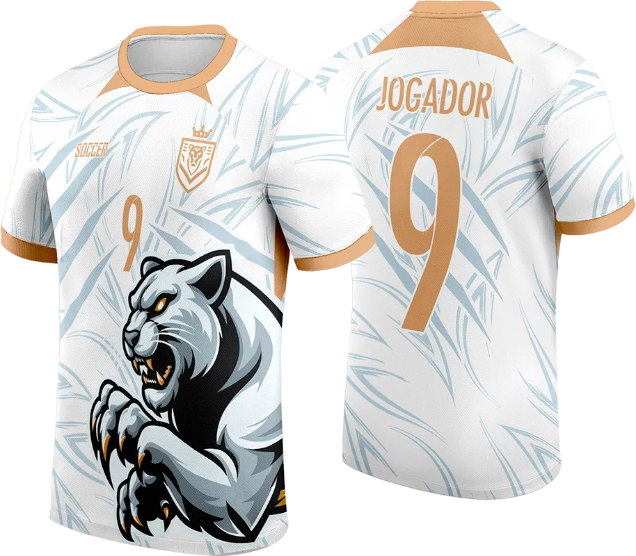 CAMISETA BLANCO - GARRAS GRIS - PUMA NEGRO cod: 0130 .