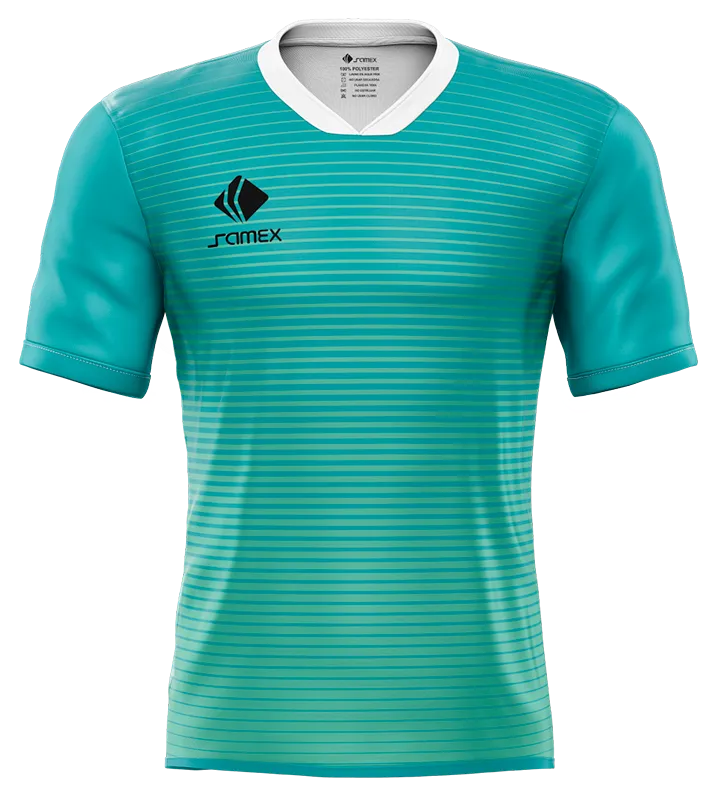 CAMISETA DE FUTBOL COD. 001 BARCELONA TURQUESA LINEAS