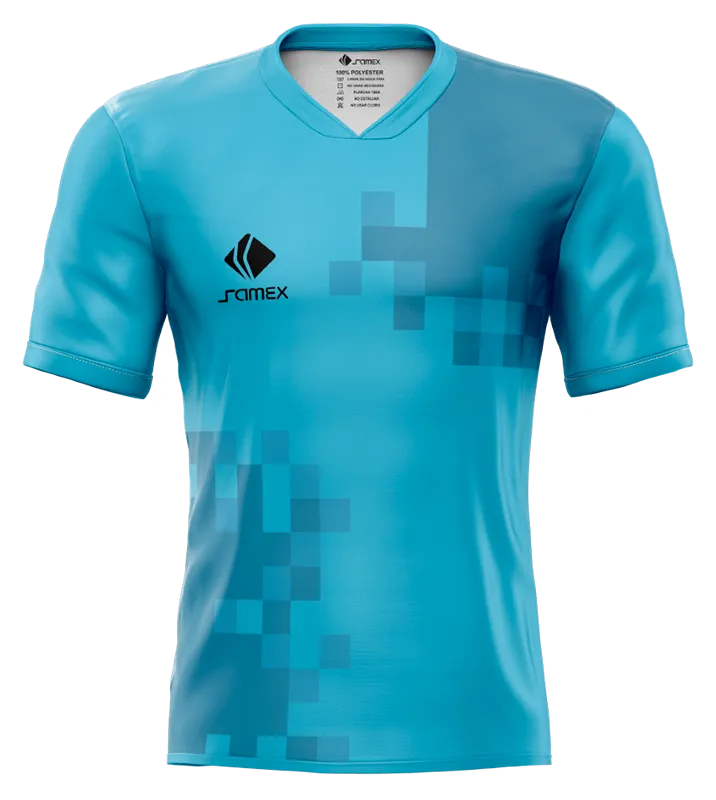 CAMISETA DE FUTBOL COD. 033 CELESTE CUADROS
