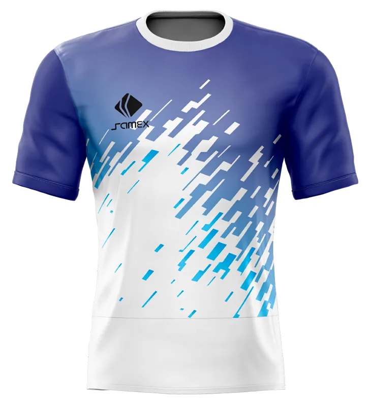 CAMISETA DE FUTBOL COD. 078 DISEÑO DEGRADADO AZUL