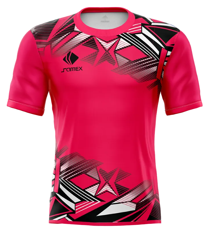 CAMISETA DE FUTBOL COD. 092 ROSADO - FIGURAS GEOMETRICAS
