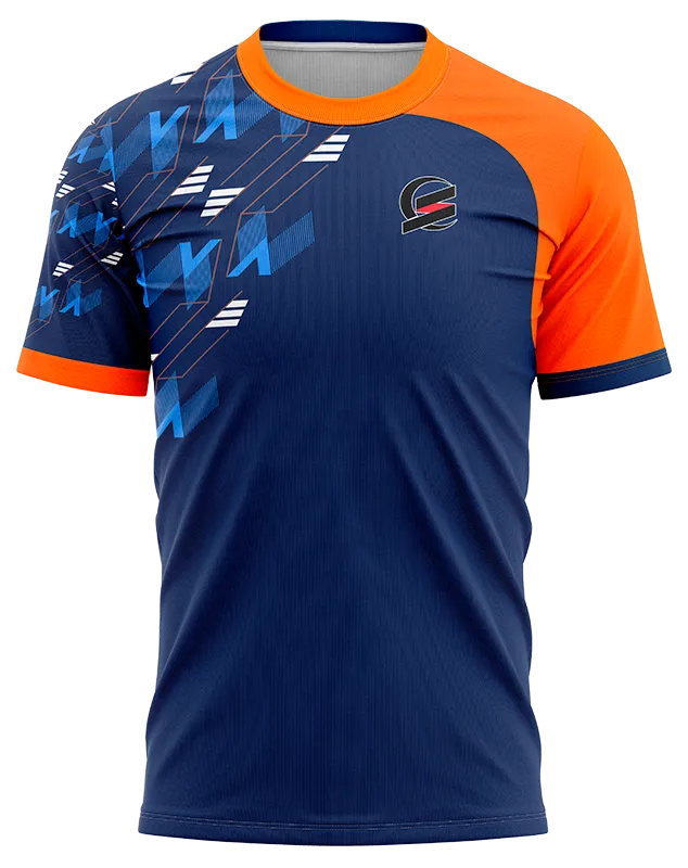 CAMISETA PADEL COD. 002 AZUL - RECTANGULOS CELESTE