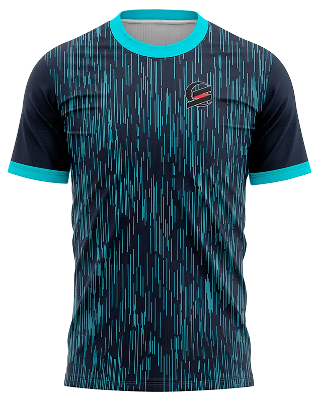 CAMISETA PADEL COD. 036 AZUL - LINEAS CELESTE