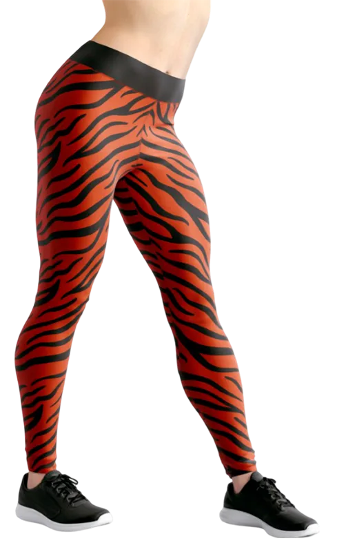 CALZA COD. 004 ANIMAL PRINT NEGRO - NARANJA