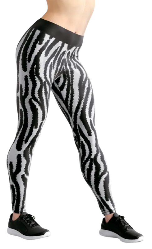 CALZA COD. 013 ANIMAL PRINT BLANCO - NEGRO