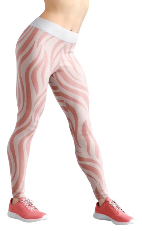 CALZA COD. 016 ANIMAL PRINT ROSADO - BLANCO