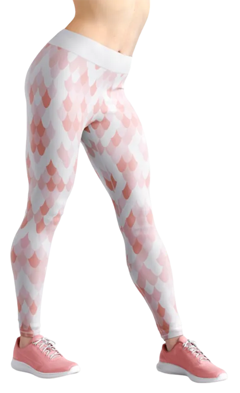 CALZA COD. 018 ESTAMPADO ESCAMAS ROSADO - BLANCO
