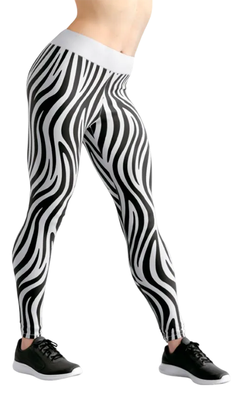 CALZA COD. 020 ANIMAL PRINT BLANCO - NEGRO