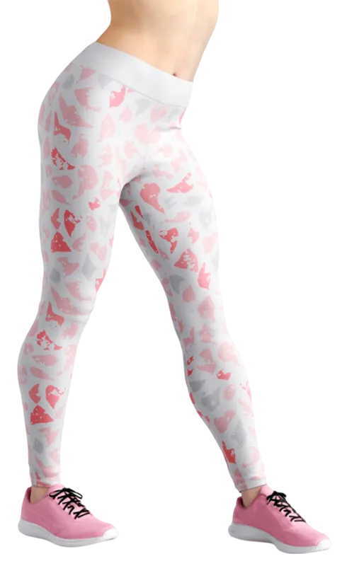 CALZA COD. 021 ANIMAL PRINT BLANCO - ROSADO
