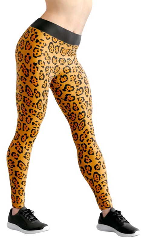 CALZA COD. 032 ANIMAL PRINT AMARILLO - NARANJA - NEGRO