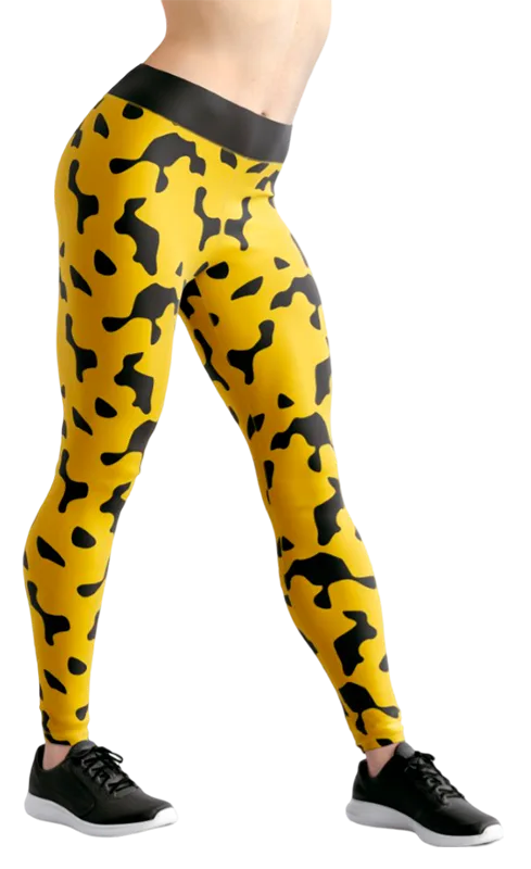 CALZA COD. 038 ANIMAL PRINT AMARILLO - NEGRO