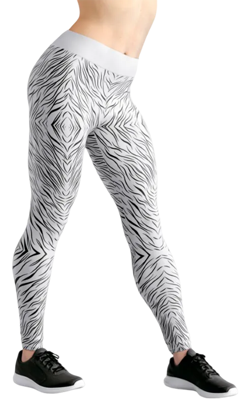 CALZA COD. 056 ANIMAL PRINT BLANCO - NEGRO