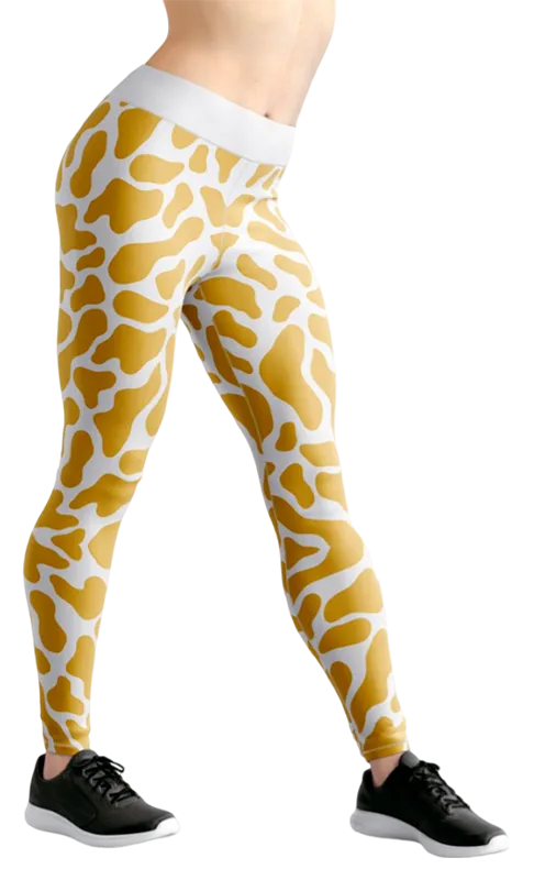 CALZA COD. 057 ANIMAL PRINT BLANCO - AMARILLO
