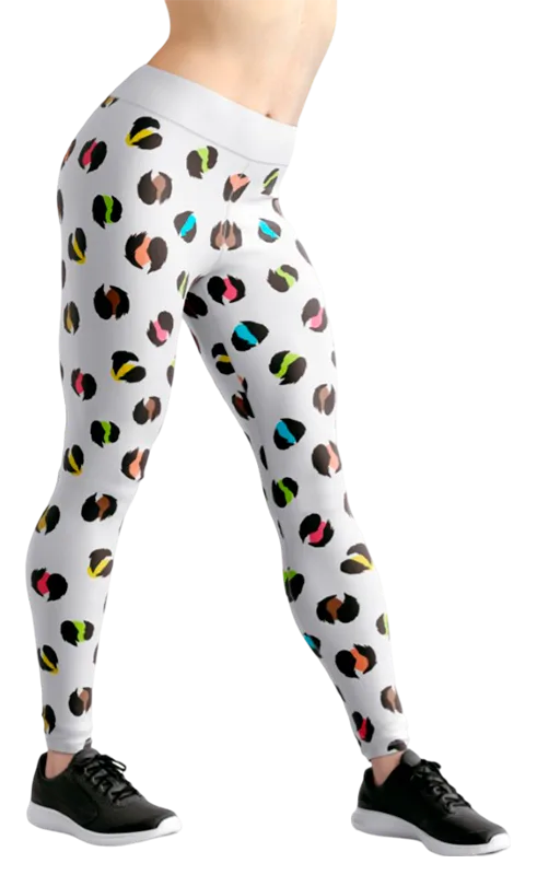 CALZA COD. 060 ANIMAL PRINT BLANCO - NEGRO - COLORES