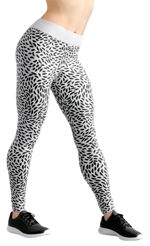 CALZA COD. 061 ANIMAL PRINT BLANCO - NEGRO