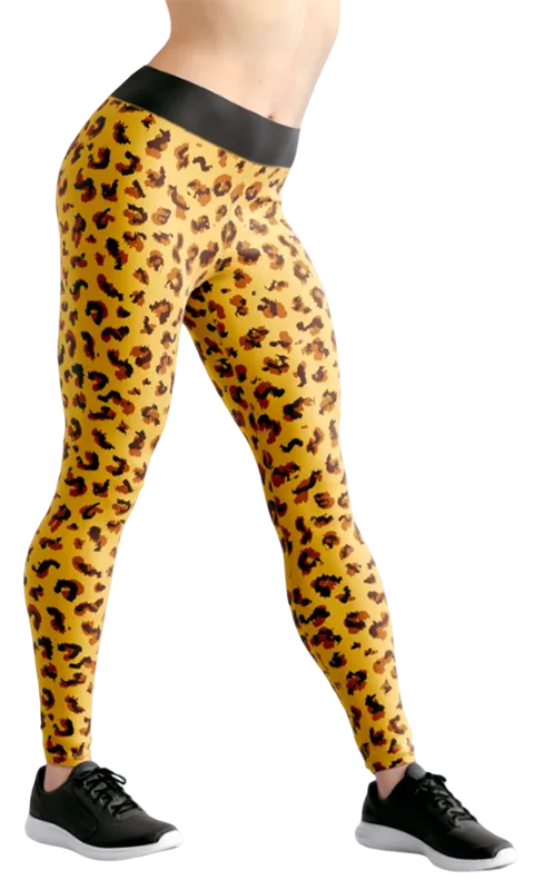 CALZA COD. 062 ANIMAL PRINT AMARILLO - NEGRO - MARRON
