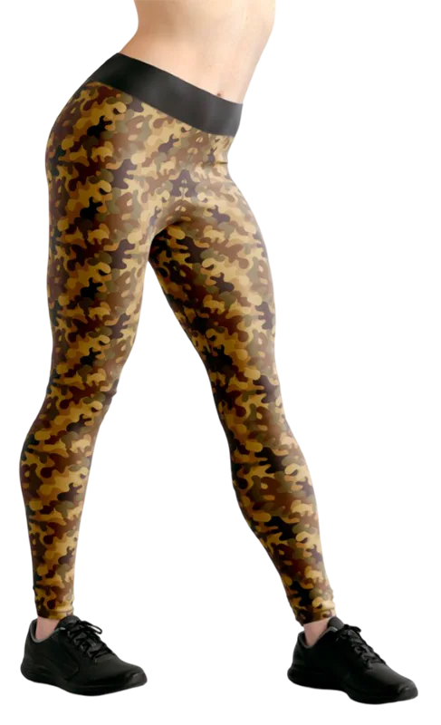 CALZA COD. 087 CAMUFLAJE MILITAR MARRON
